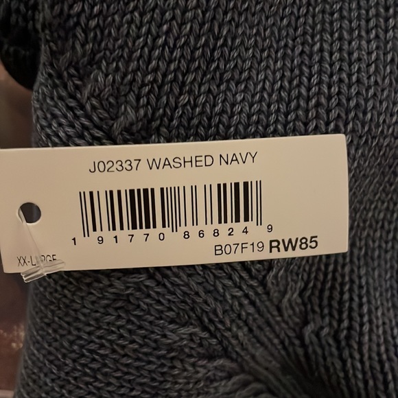 GoodThreads Men’s Soft Cotton Quarter Zip Sweater XXL Color: Washed Navy NWT - Picture 7 of 9